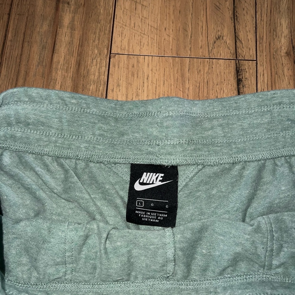 Nike Light Teal Athletic Shorts with White Logo - Picture 3 of 5